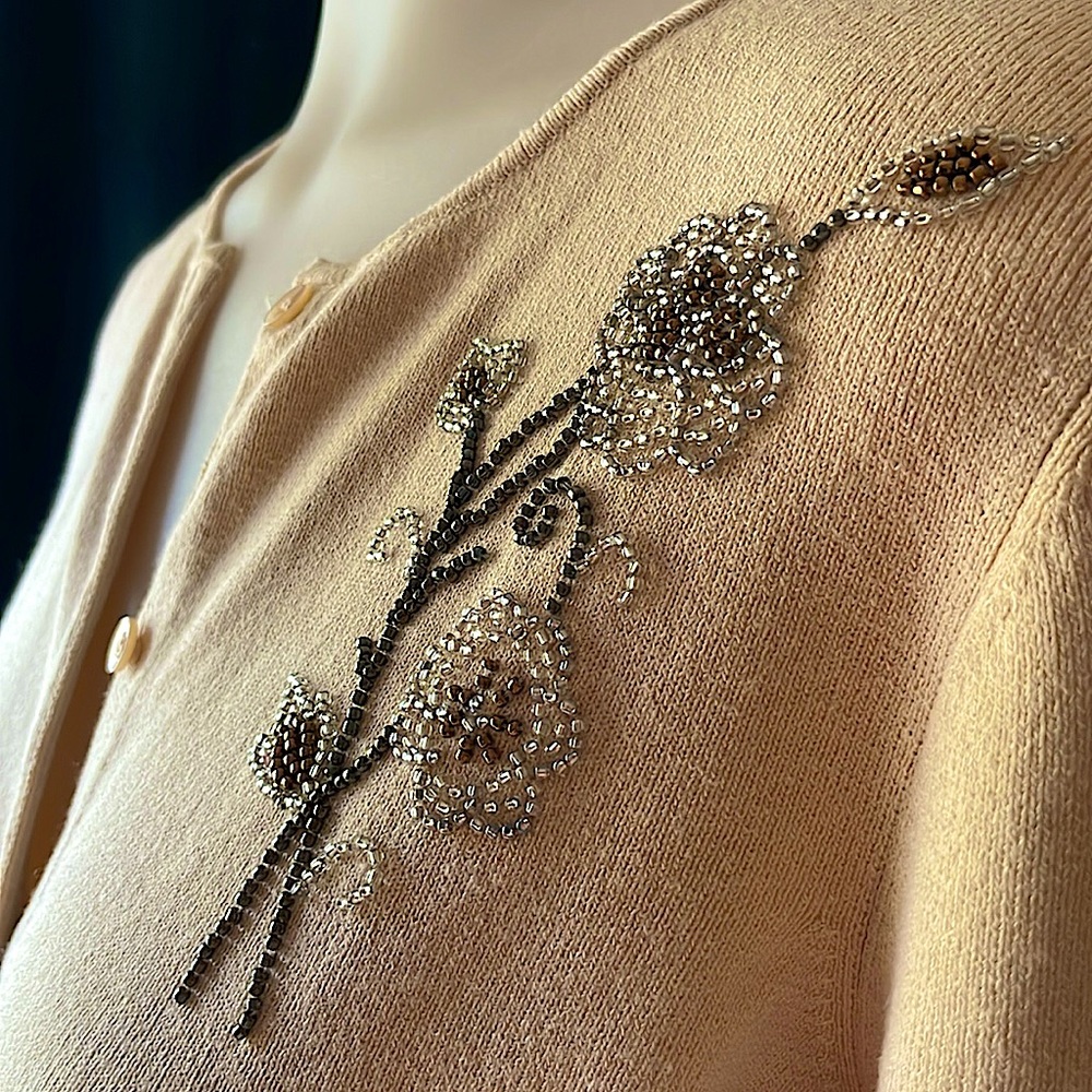 Beaded Cardigan Sweater